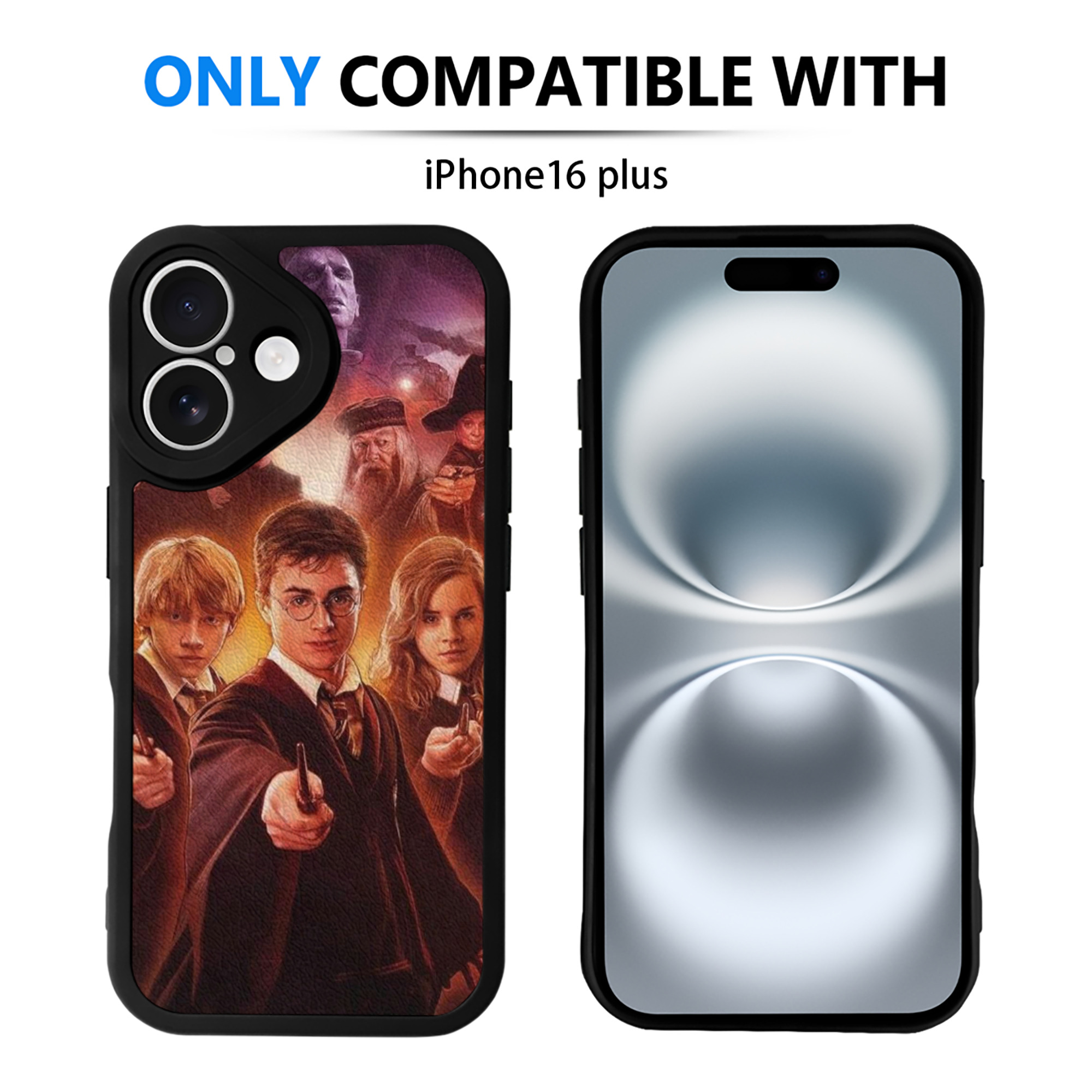 （画像用） Harry Potter ハリー・ポッターシリーズ 【iPhone 16シリーズ対応】シリコンスマホケース（レザー調） 材質：シリコン